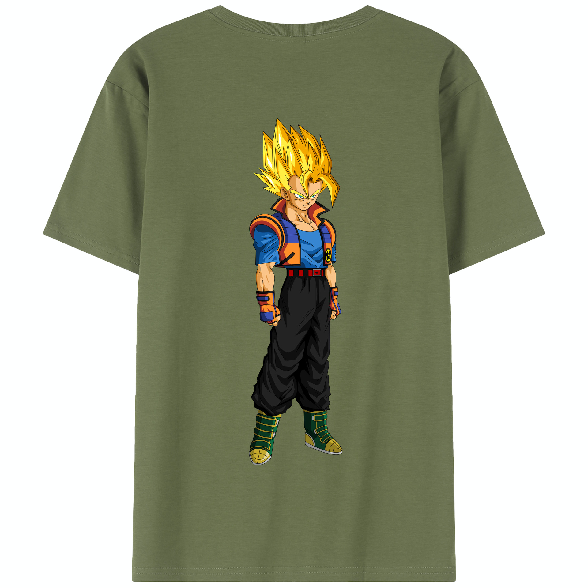 （画像用） ドラゴンボール ベジータ四世（Bejīta Yonsei）DRAGON BALL Vegeta IV 綿100％半袖Tシャツ（背面プリント）